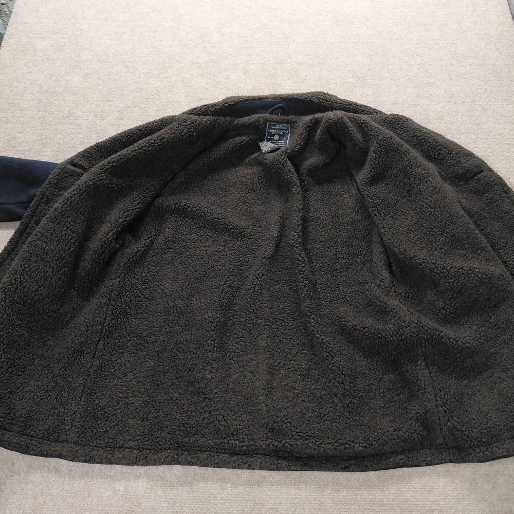 American Eagle Womens Double Breasted Pea Coat Sherpa Lined Jacket Business Y2k - Picture 5 of 12